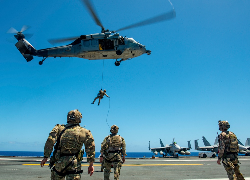 Nimitz Conducts Fast-Rope Operations