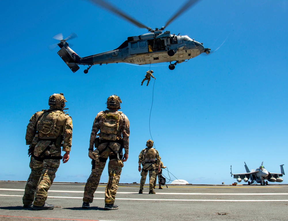 Nimitz Conducts Fast-Rope Operations