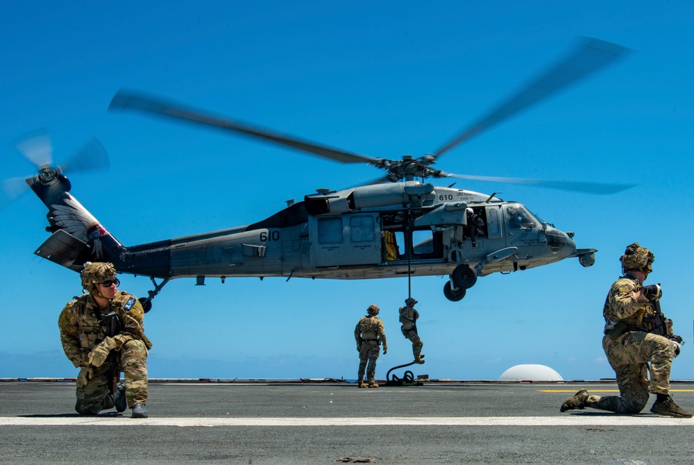 Nimitz Conducts Fast-Rope Operations