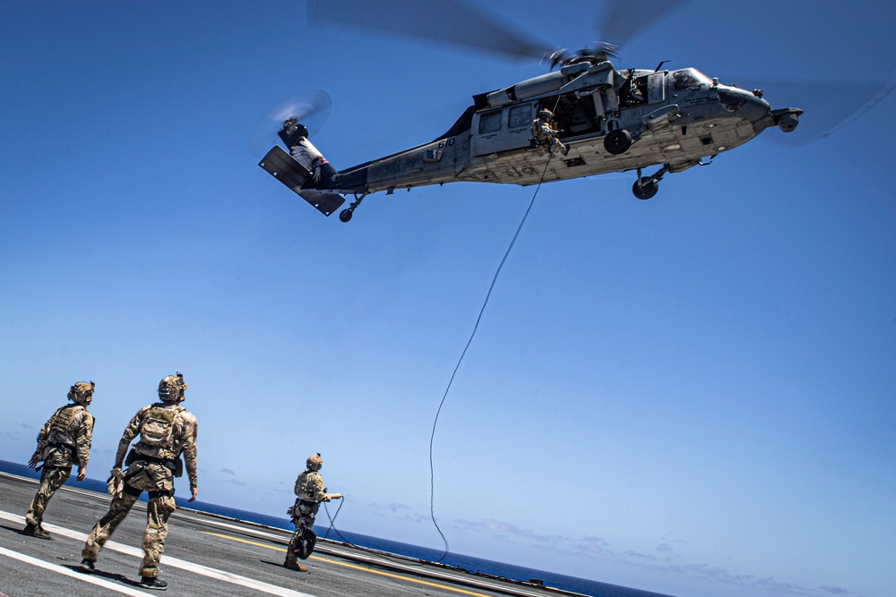 Nimitz Conducts Fast-Rope Operations