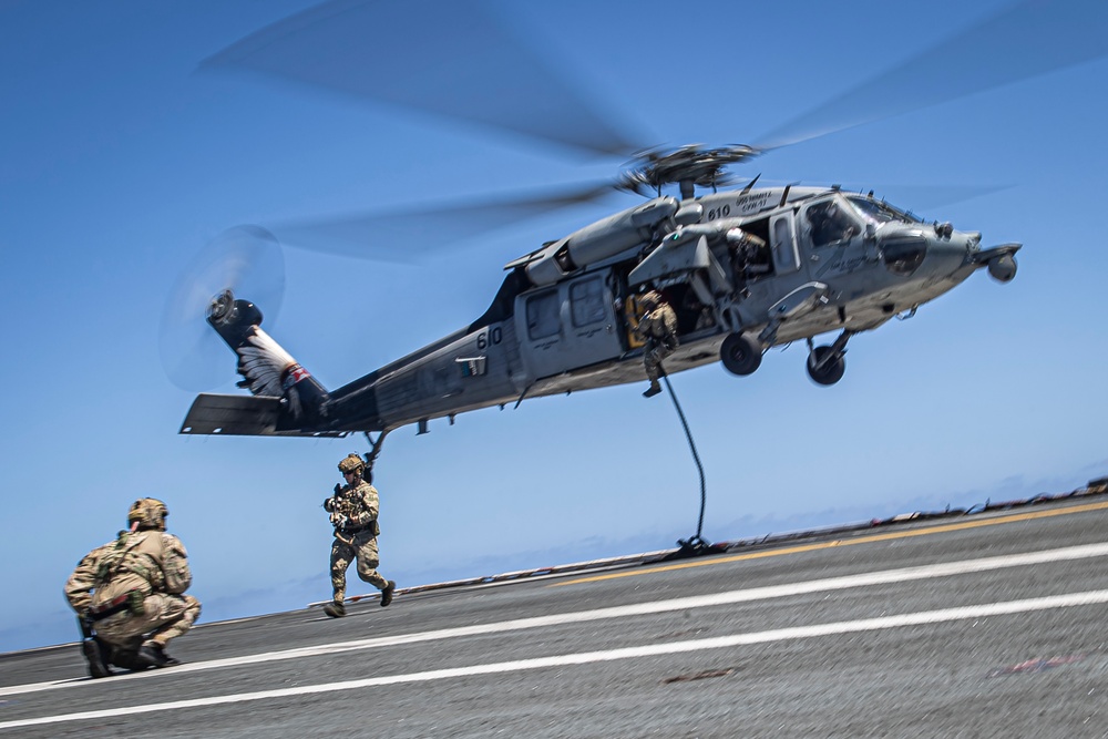 Nimitz Conducts Fast-Rope Operations