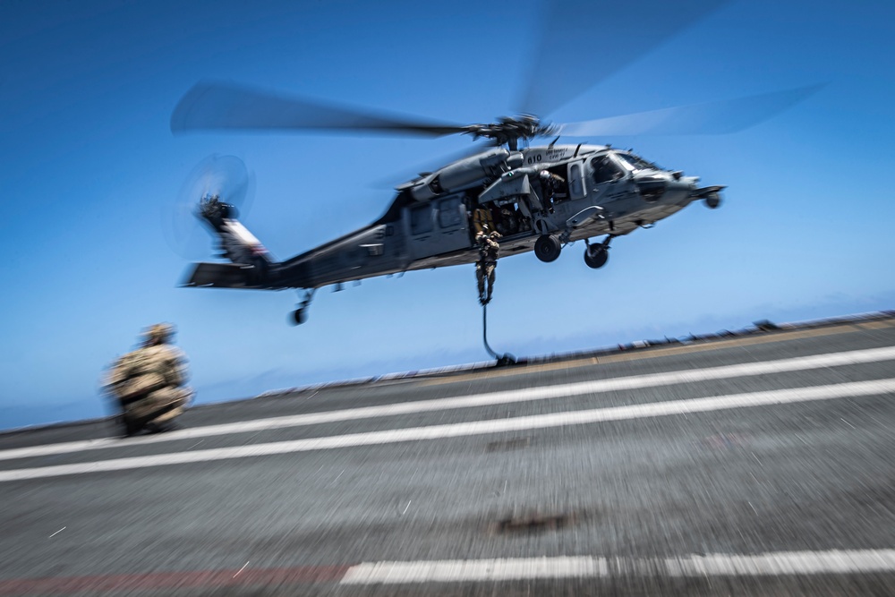 Nimitz Conducts Fast-Rope Operations