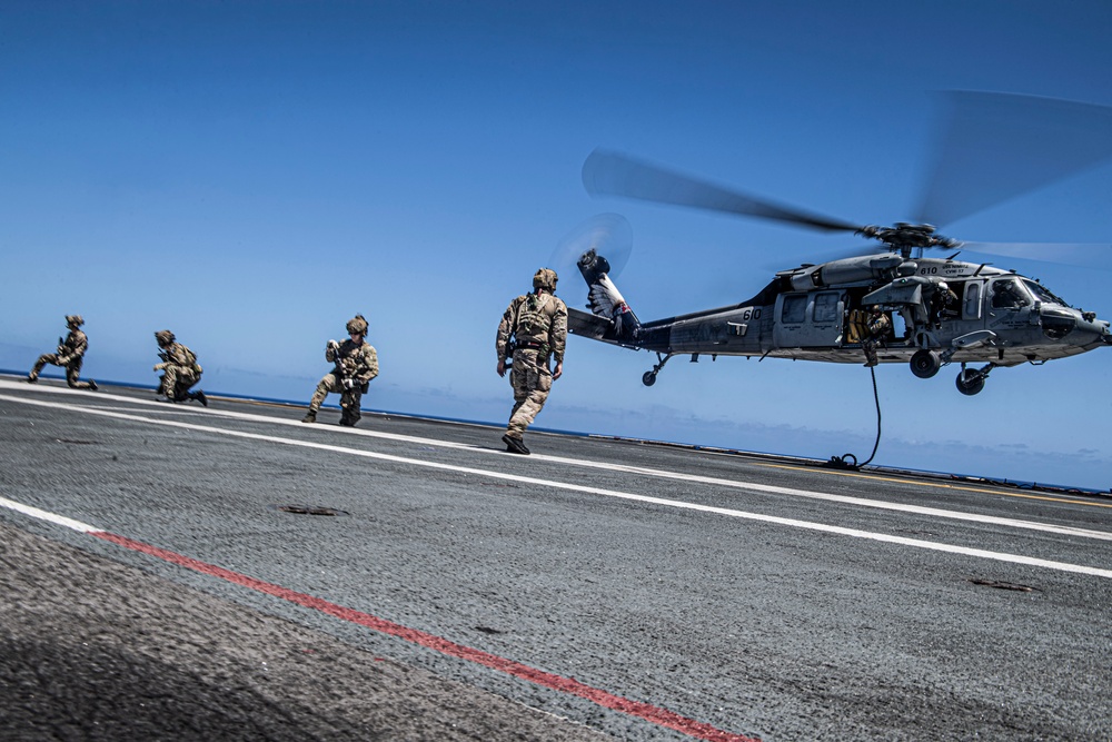 Nimitz Conducts Fast-Rope Operations