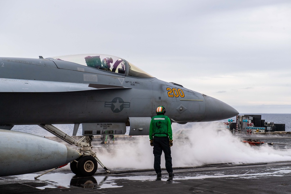 USS Carl Vinson (CVN 70) Conducts Routine Flight Operations in the Celebes Sea
