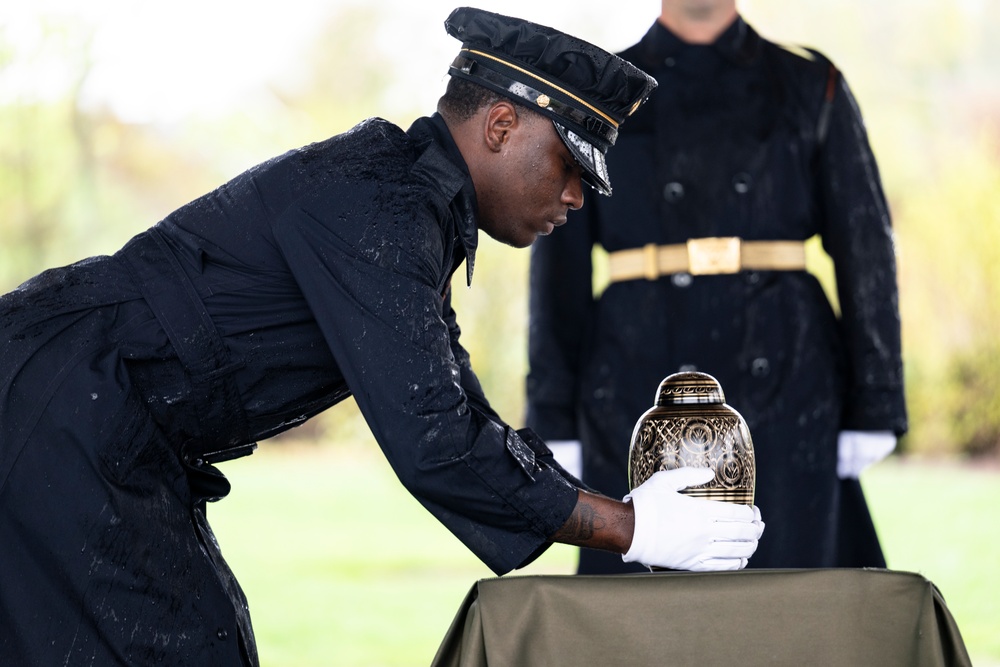 A Funeral Service is Conducted for Virginia Worthington in Columbarium Court 11