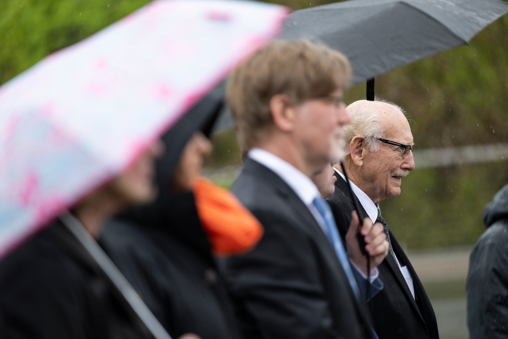 A Funeral Service is Conducted for Virginia Worthington in Columbarium Court 11