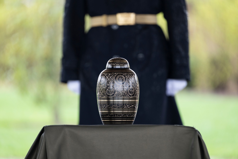 A Funeral Service is Conducted for Virginia Worthington in Columbarium Court 11