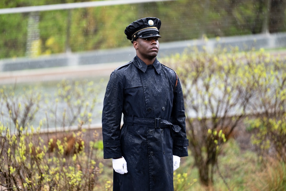 A Funeral Service is Conducted for Virginia Worthington in Columbarium Court 11
