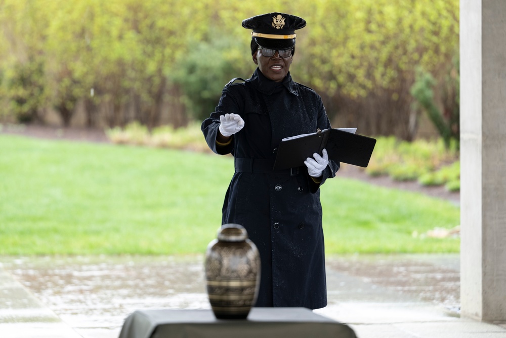 A Funeral Service is Conducted for Virginia Worthington in Columbarium Court 11