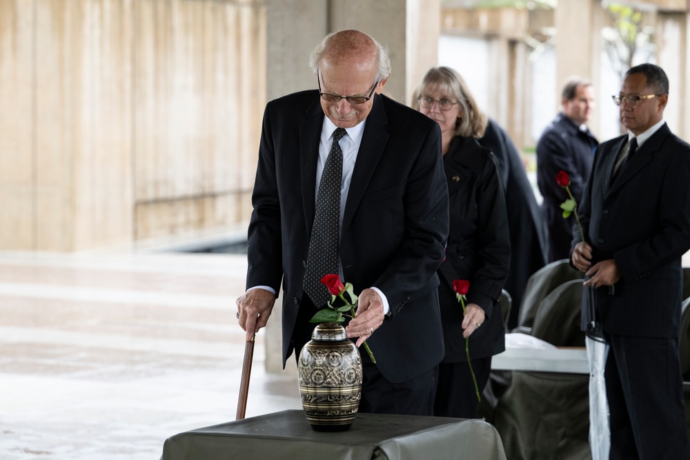 A Funeral Service is Conducted for Virginia Worthington in Columbarium Court 11