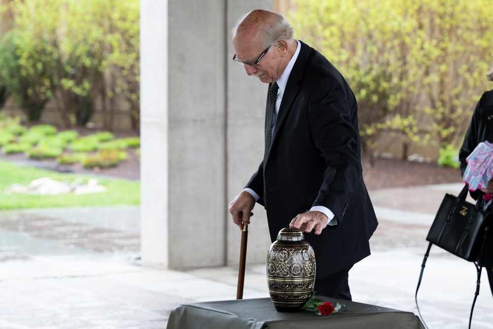 A Funeral Service is Conducted for Virginia Worthington in Columbarium Court 11