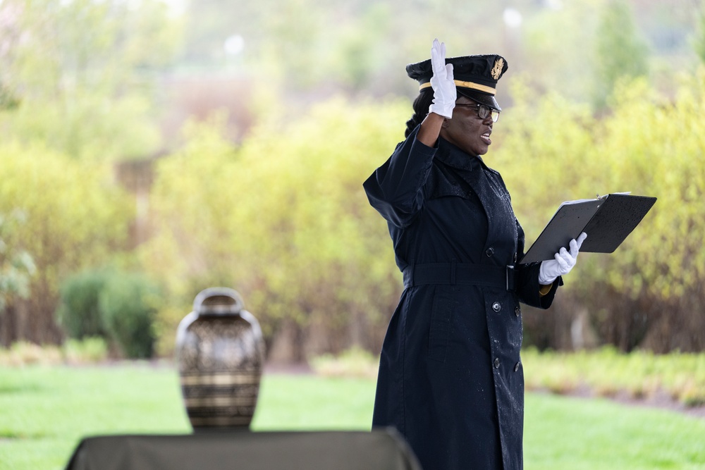A Funeral Service is Conducted for Virginia Worthington in Columbarium Court 11