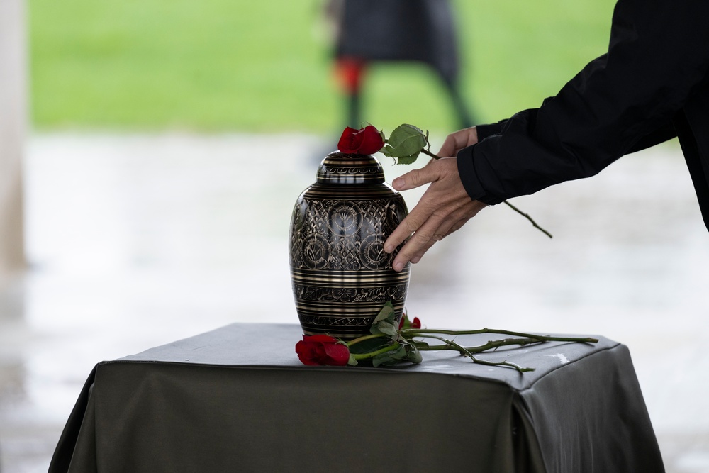 A Funeral Service is Conducted for Virginia Worthington in Columbarium Court 11