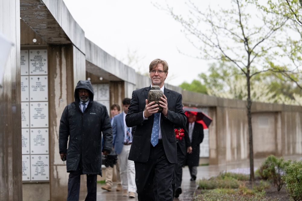 A Funeral Service is Conducted for Virginia Worthington in Columbarium Court 11