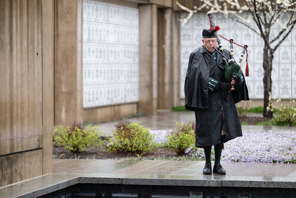 A Funeral Service is Conducted for Virginia Worthington in Columbarium Court 11