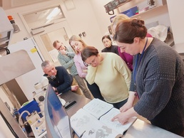 Tamar Chunashvili (WRAIR-EME) discussing various entomological topics.