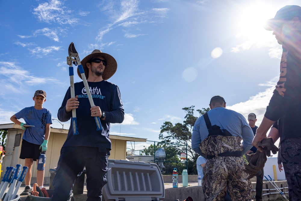 Marina Mangroves: Volunteers remove invasive trees from MCBH