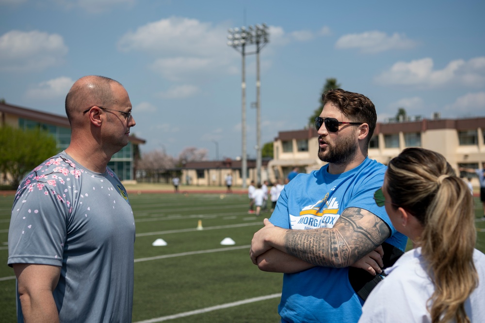 Yokota hosts NFL ProCamp for military kids
