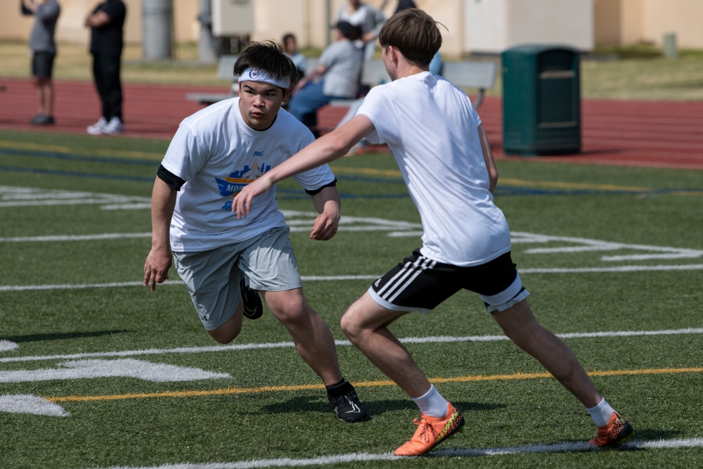 Yokota hosts NFL ProCamp for military kids