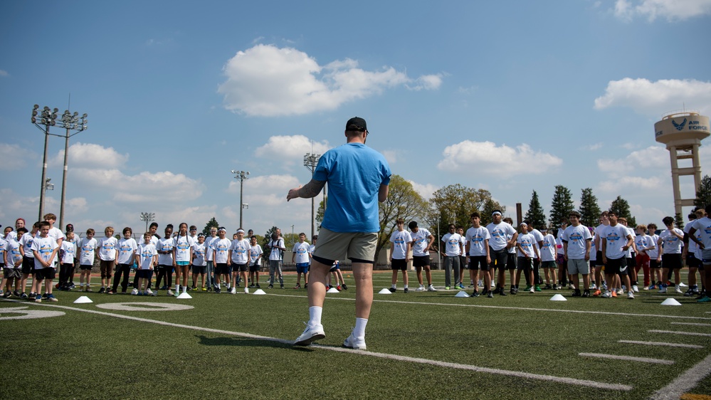 Yokota hosts NFL ProCamp for military kids