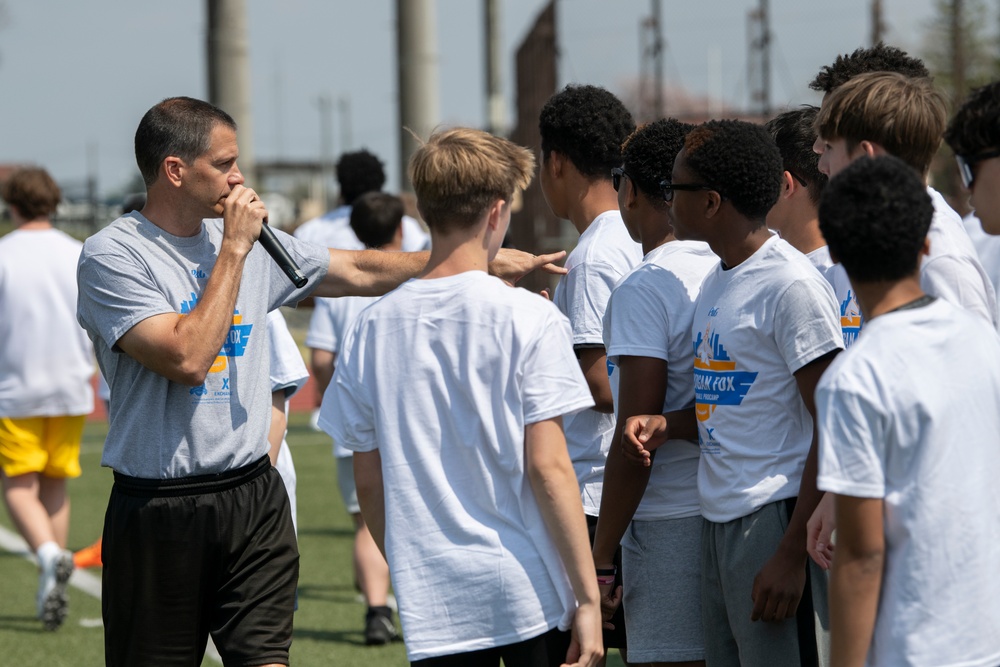 Yokota hosts NFL ProCamp for military kids