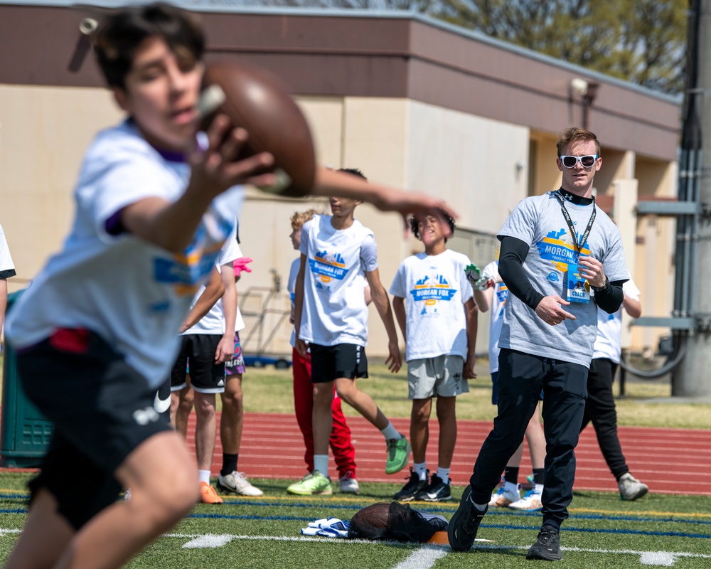 Yokota hosts NFL ProCamp for military kids