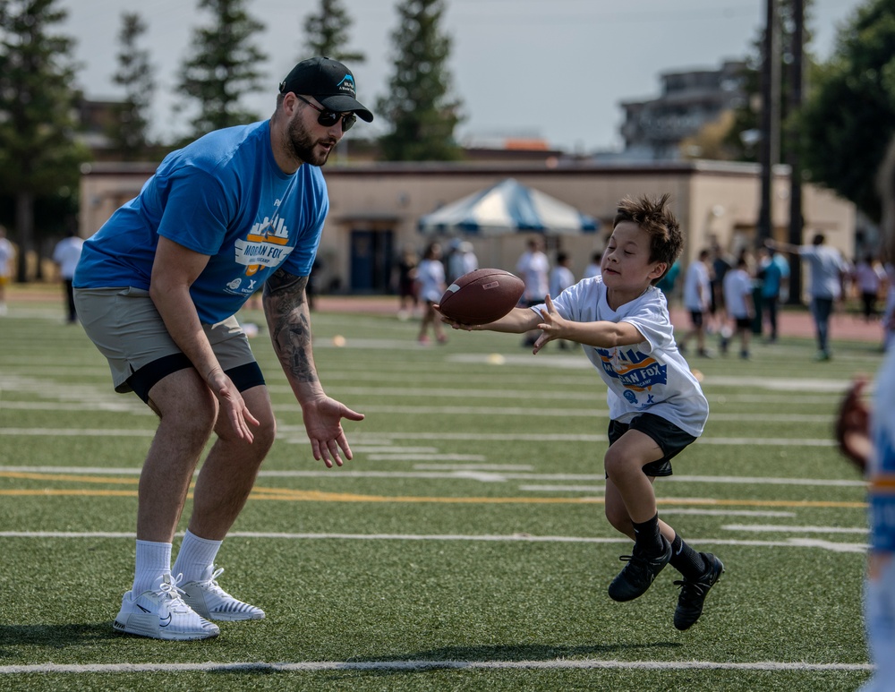Yokota hosts NFL ProCamp for military kids