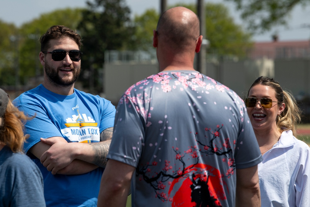 Yokota hosts NFL ProCamp for military kids