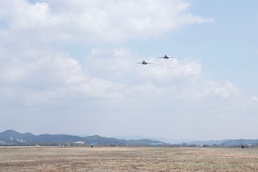 B-1s train with ROKAF, conduct flyover