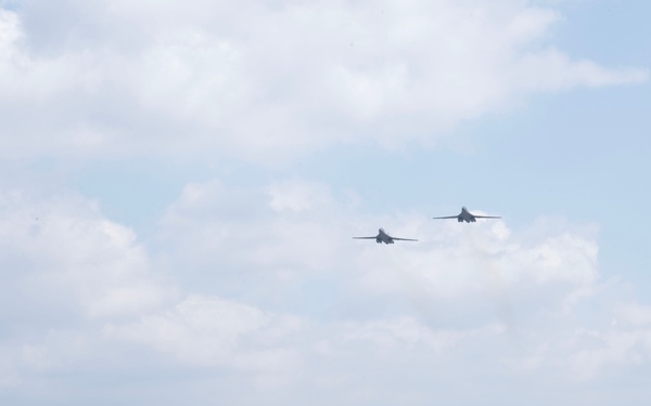 B-1s train with ROKAF, conduct flyover