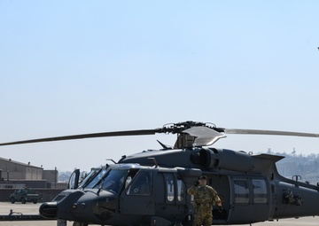 U.S. military rescuers hone their skills during Combat Search and Rescue Training Exercise in South Korea