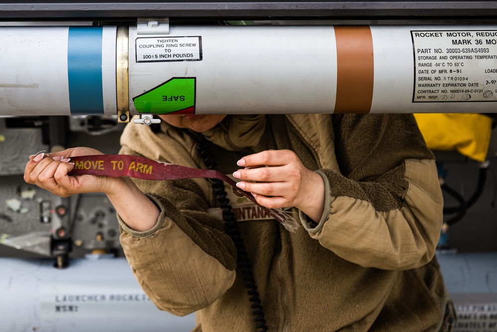 31st MXS arms the 555th FS during Combat Archer UK