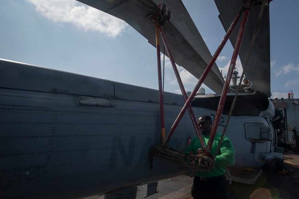 USS Sterett conducts operations in the U.S. Central Command area of responsibility as part of the Carl Vinson Carrier Strike Group