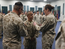 A Native of Spring Valley, California with TF 51/5th MEB Promotes to Master Gunnery Sgt.