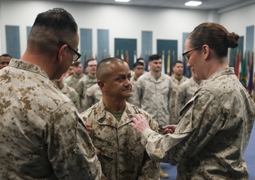 A Native of Spring Valley, California with TF 51/5th MEB Promotes to Master Gunnery Sgt.