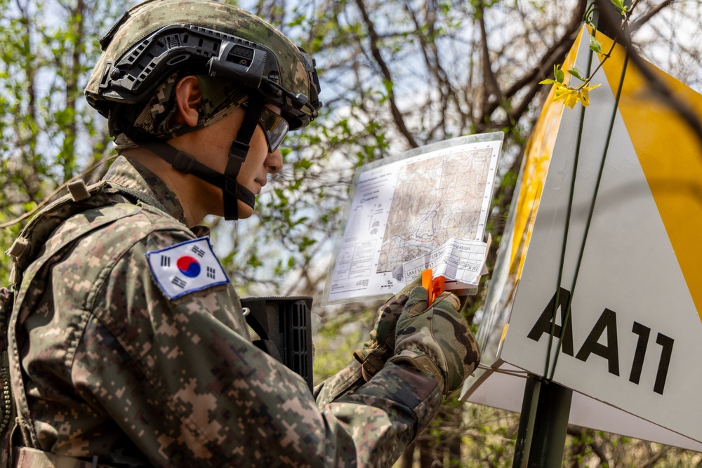 Soldiers Conduct Land Navigation During E3B Train Up at Rodriguez Live Fire Complex