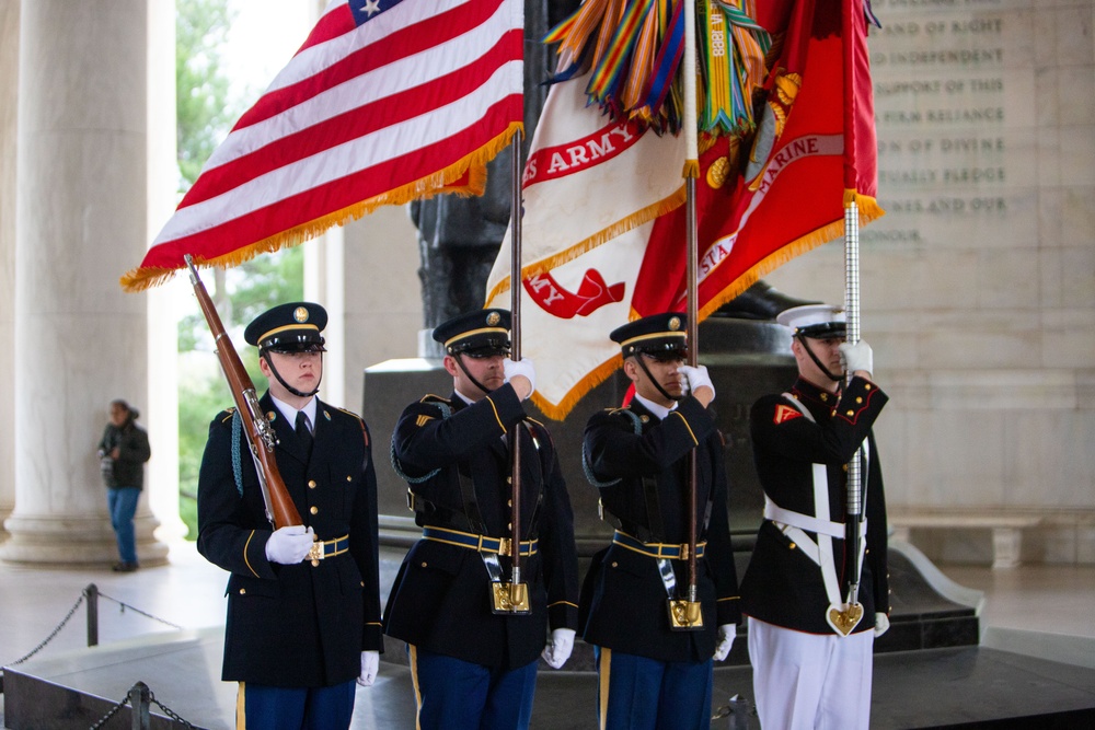 Jefferson Memorial Wreath-laying Ceremony, April 13, 2025