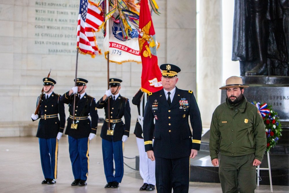 Jefferson Memorial Wreath-laying Ceremony, April 13, 2025