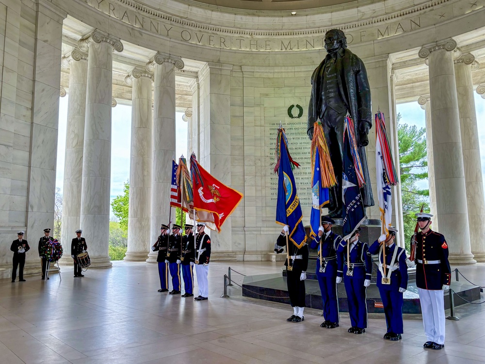 Jefferson Memorial Wreath-laying Ceremony, April 13, 2025