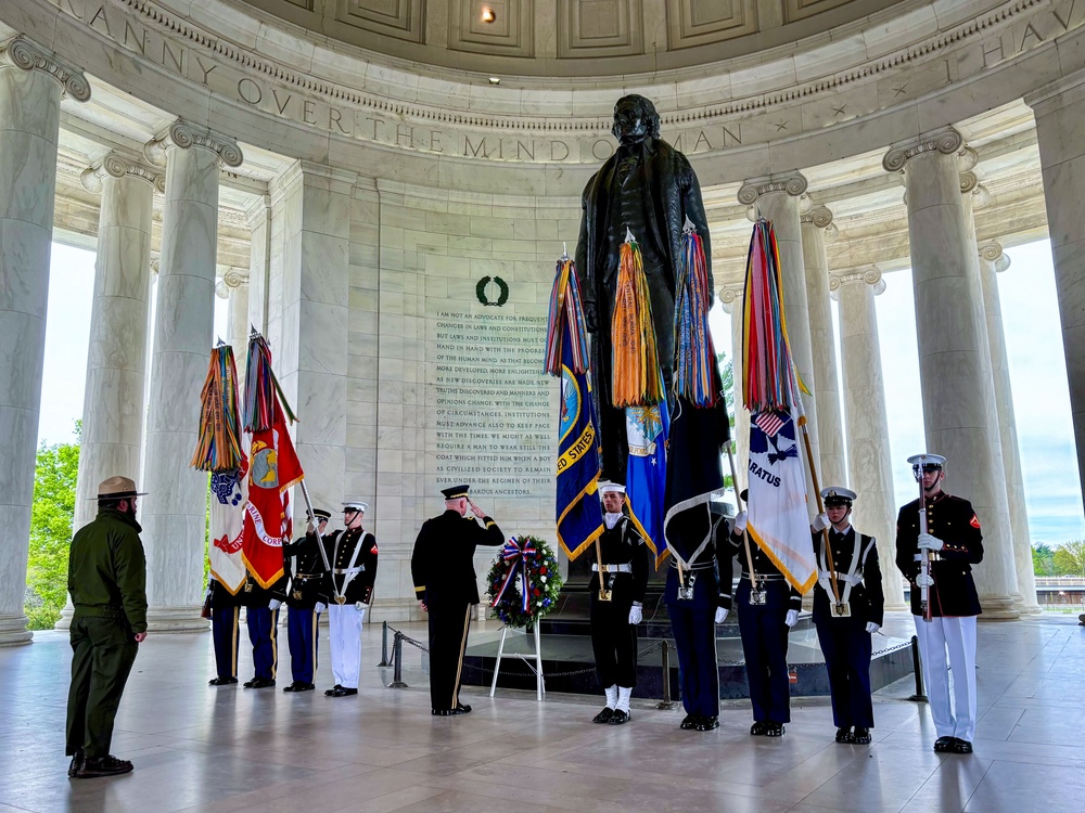 Jefferson Memorial Wreath-laying Ceremony, April 13, 2025