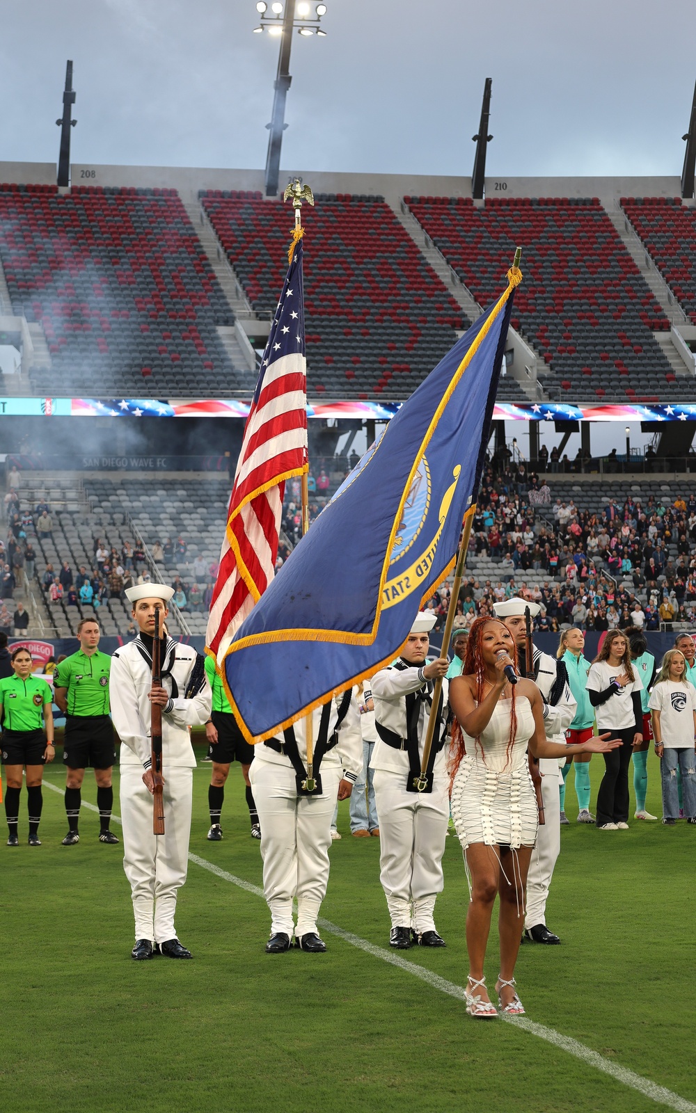USS Russell Color Guard Performs for San Diego Wave Futbol Club