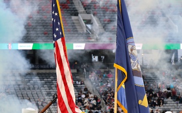 USS Russell (DDG 59) Color Guard Performs for San Diego Wave Futbol Club