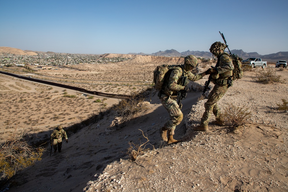1st Battalion, 41st Infantry Regiment conducts patrols along the southern border