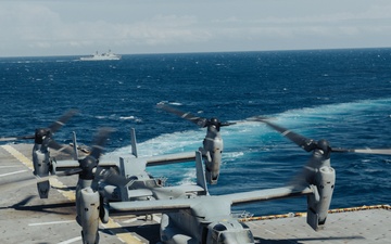 22nd MEU | PMINT MV-22B Flight Deck Operations on USS Iwo Jima