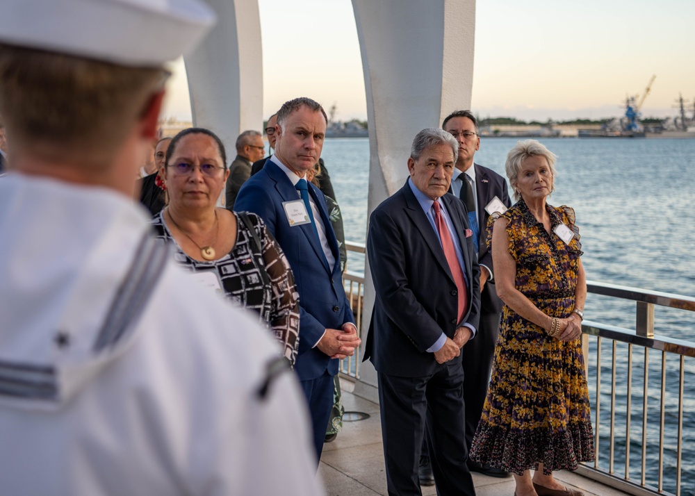 New Zealand Deputy Prime Minister Tours USS Arizona Memorial with COMPACFLT