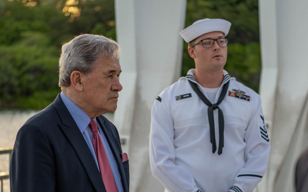 New Zealand Deputy Prime Minister Tours USS Arizona Memorial with COMPACFLT