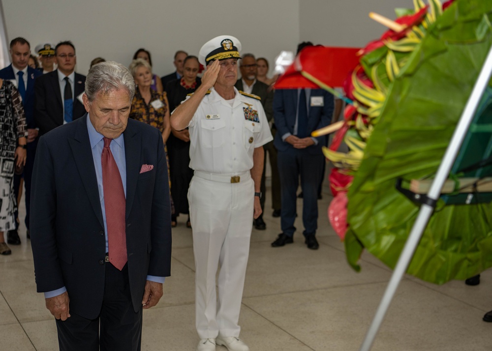 New Zealand Deputy Prime Minister Tours USS Arizona Memorial with COMPACFLT