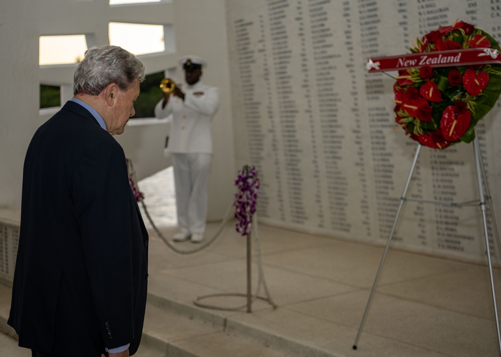 New Zealand Deputy Prime Minister Tours USS Arizona Memorial with COMPACFLT