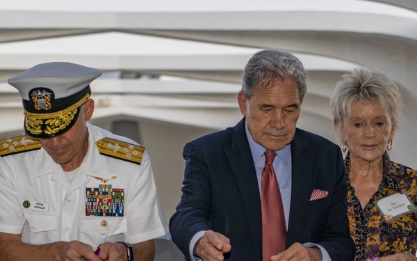 New Zealand Deputy Prime Minister Tours USS Arizona Memorial with COMPACFLT