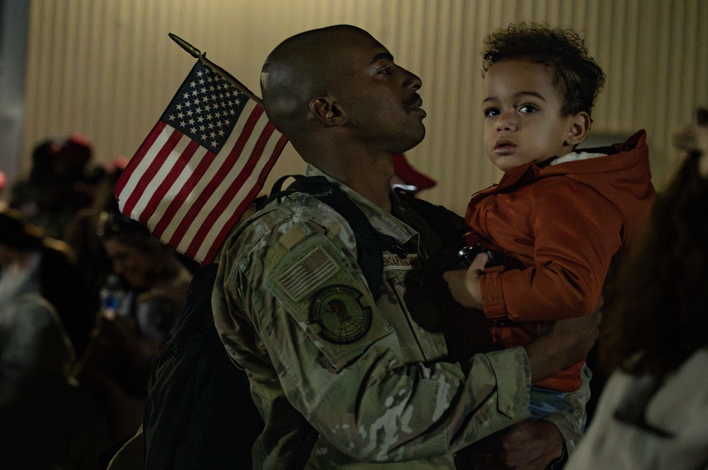 820th and 555th RED HORSE Squadron Airmen Return from Deployment
